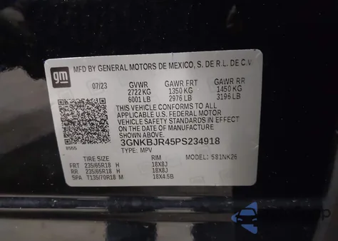 2023 Chevrolet Blazer Awd 3Lt from USA, damaged, VIN 3GNKBJR45PS234918